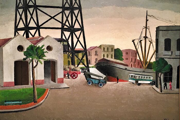 Paisaje de La Boca, de Víctor Cúnsolo; 1931; óleo sobre hardboard, 69,5 x 99,5 cm.