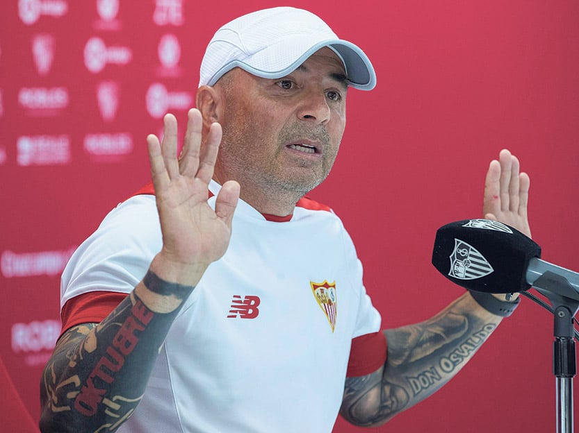Sampaoli aceptó que su destino está en la Selección. Hoy dirigirá al Sevilla por última vez.