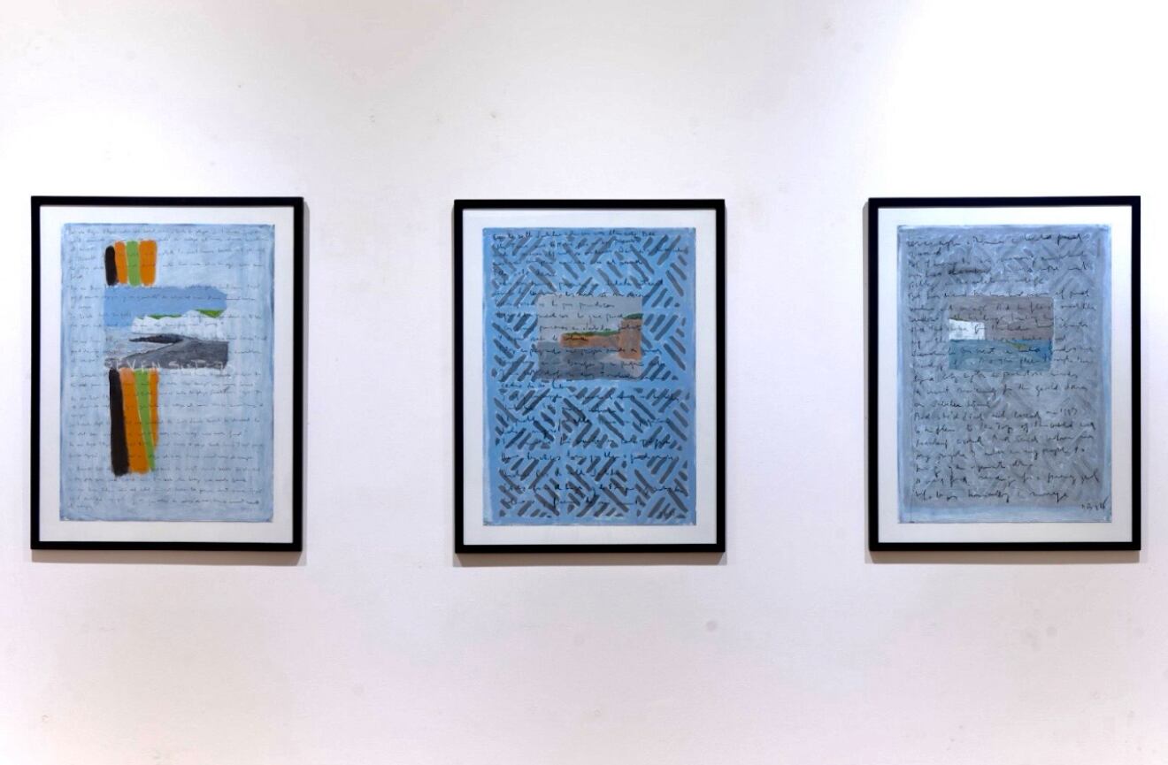 De la serieo "Acantilados", 2025, de Besoytaorube. Abajo: Obra sin título (1994/2025); 105 x 95 cm.