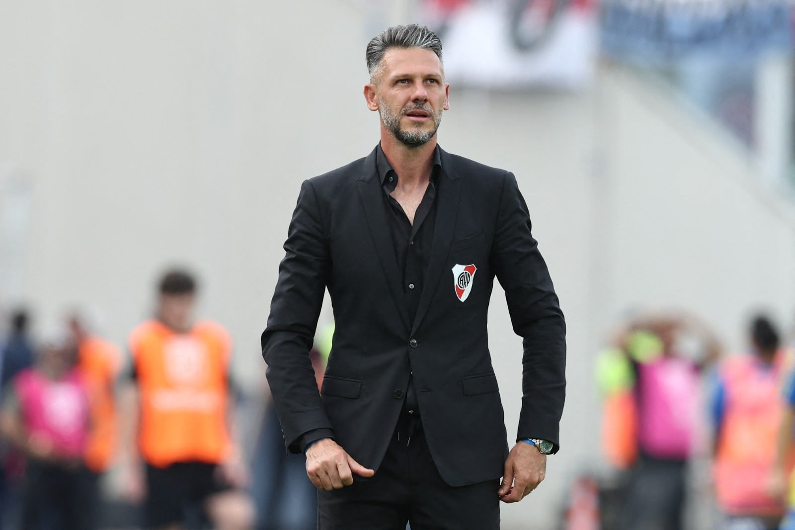 Demichelis durante el juego en el Mario Kempes