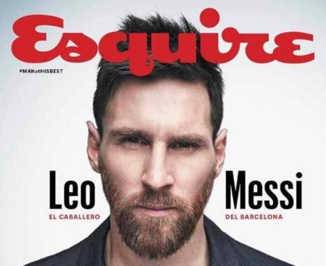 Messi en la portada de la revista Esquire. 