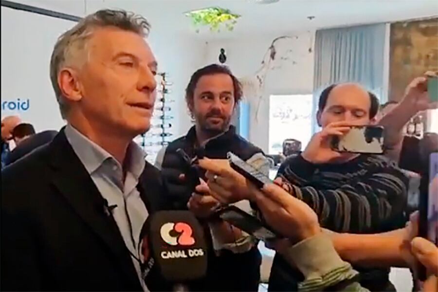 Mauricio Macri durante su visita a Córdoba.