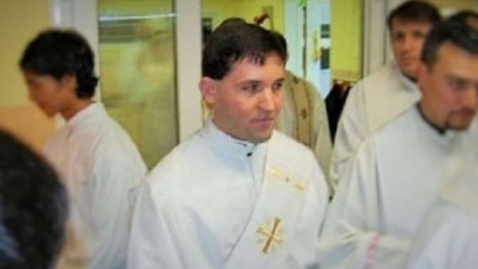 El sacerdote Cristian Vázquez.