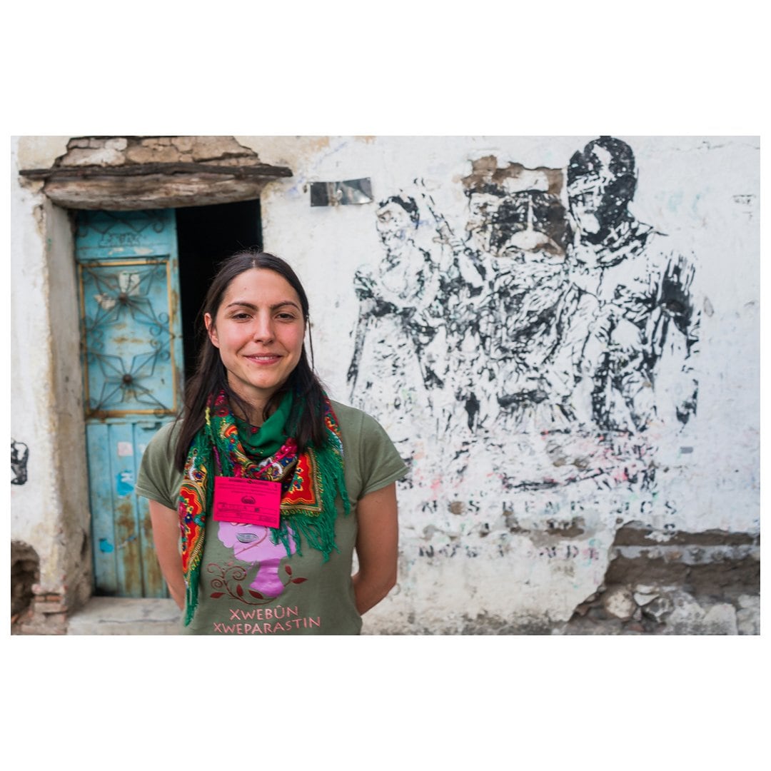 Alessia Dro, referente del Movimiento de Mujeres de Kurdistán en América Latina.