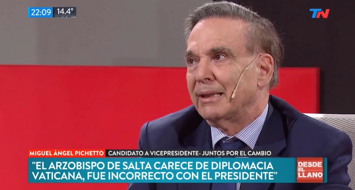 "Una parte de la Iglesia cree que Macri es el demonio", dijo Pichetto.