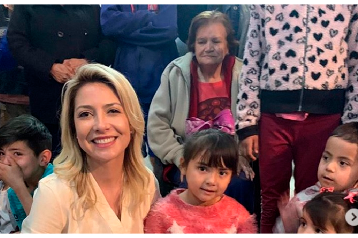 La pareja del Presidente, en una actividad hace un mes y medio, luego de la elección de octubre. 