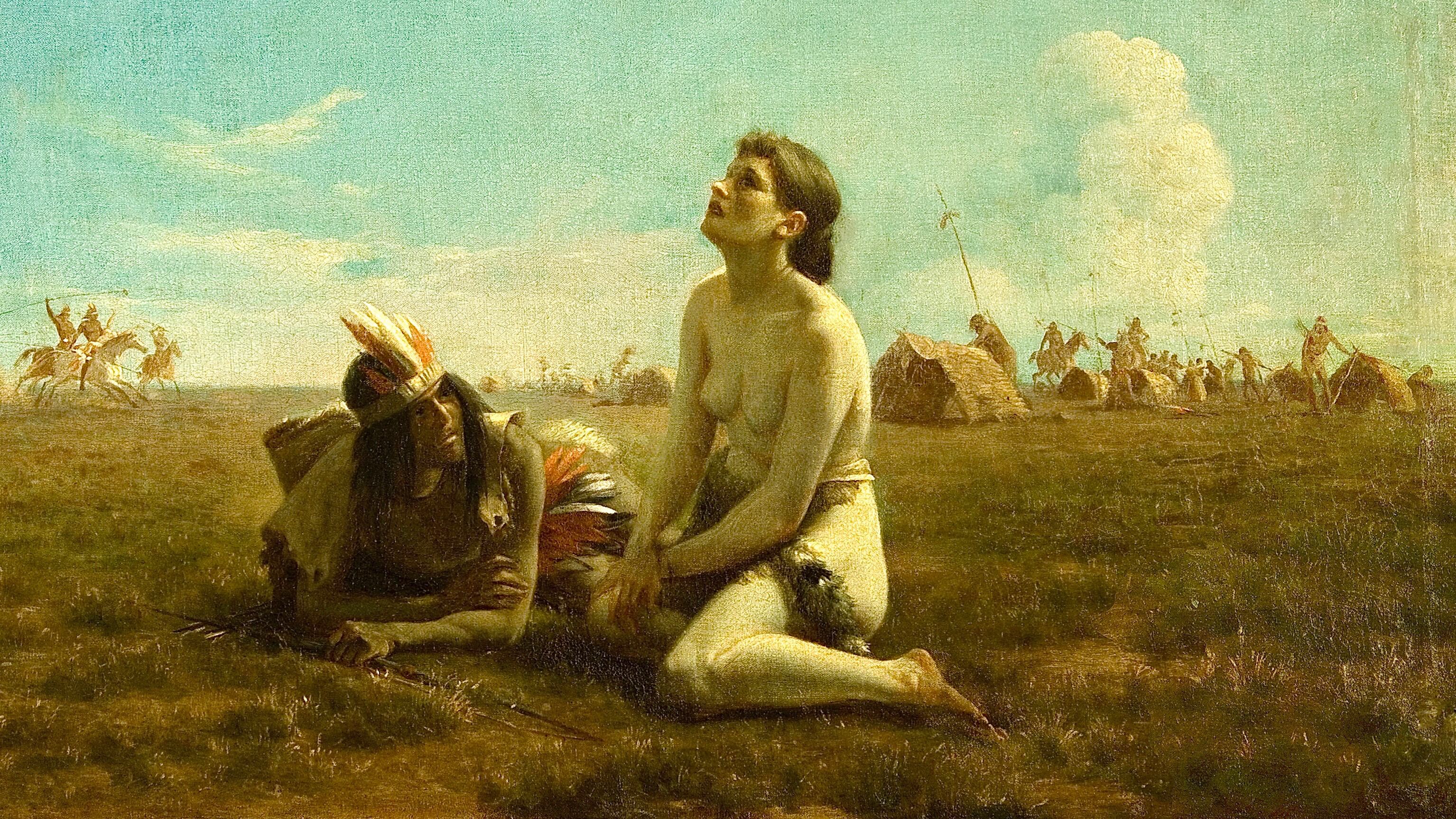 “La cautiva” (detalle), 1880, óleo de Juan Manuel Blanes; 46 x71 cm. 