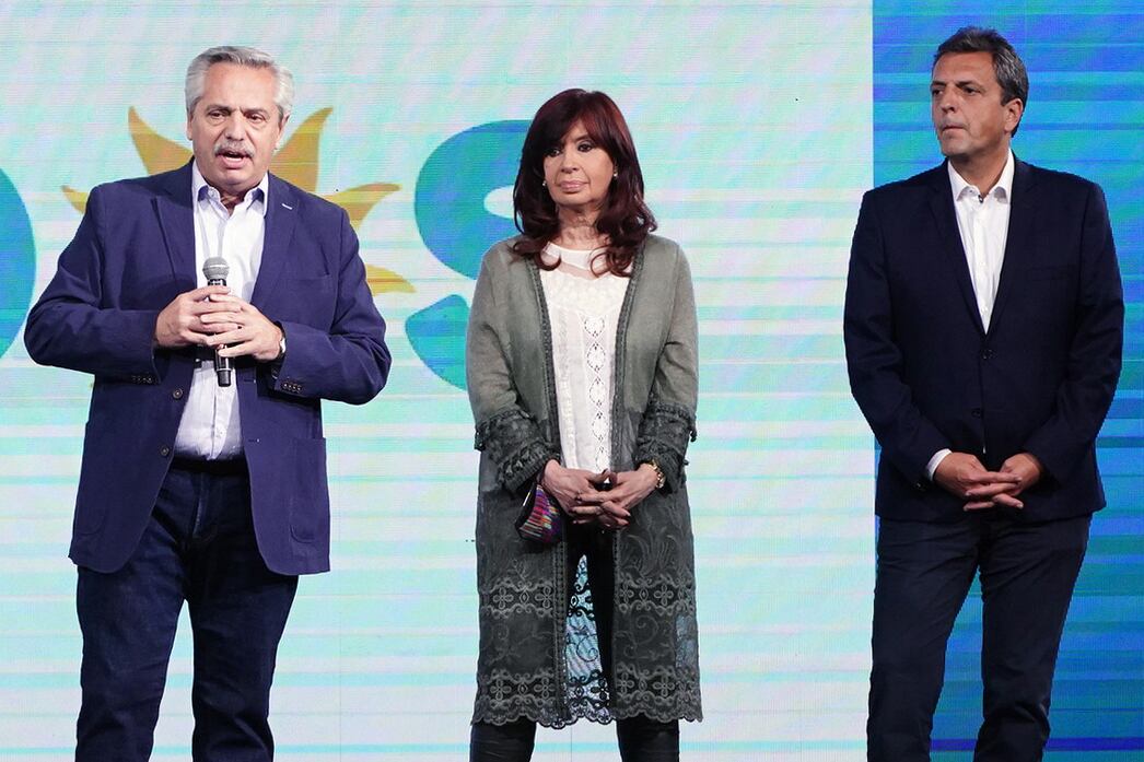 Alberto Fernández, Cristina Kirchner y Sergio Massa, la cúpula del Frente de Todos.