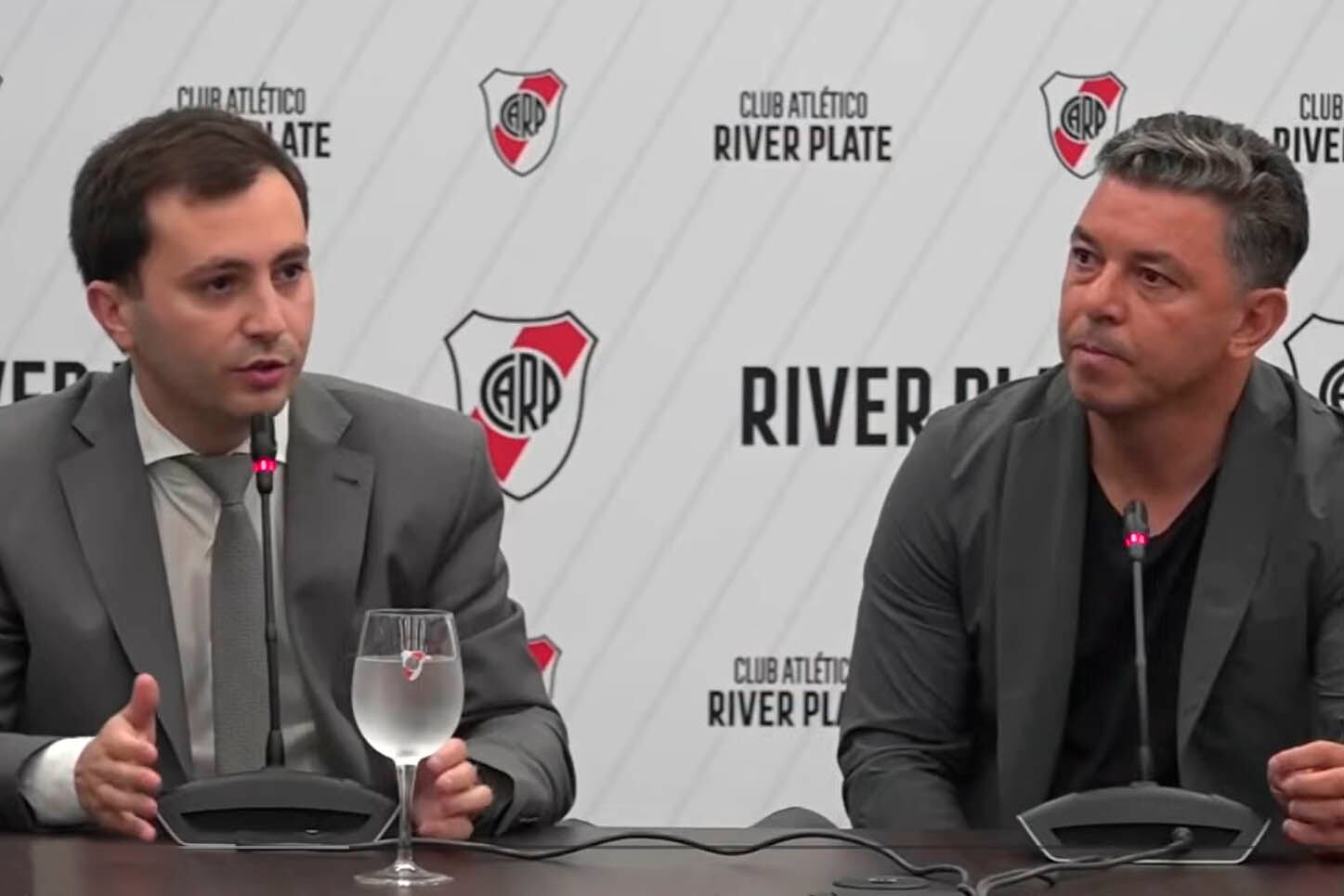El presidente Di Carlo y Marcelo Gallardo anunciaron la renovación por un año