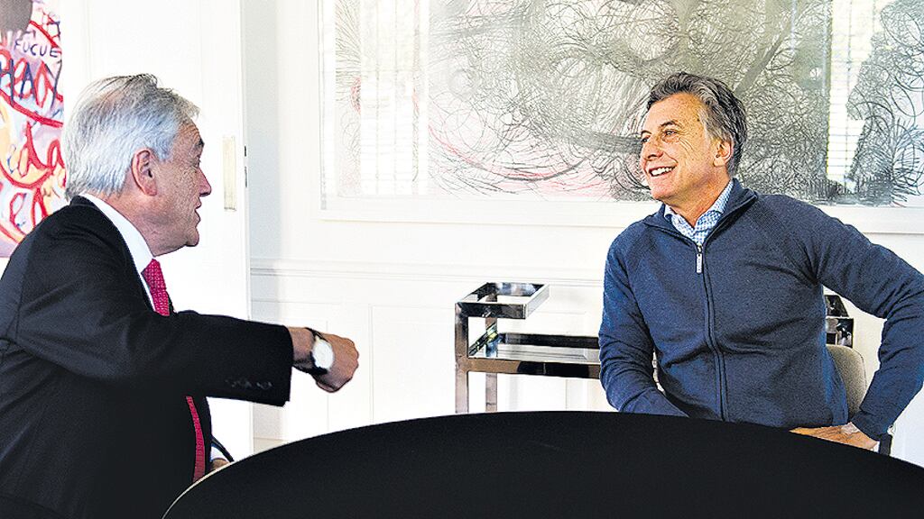 Dos a quererse: Macri y Piñera, que podrían coincidir como presidentes.