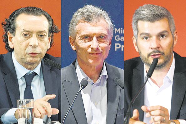 Dante Sica, Mauricio Macri y Marcos Peña firmaron el decreto.