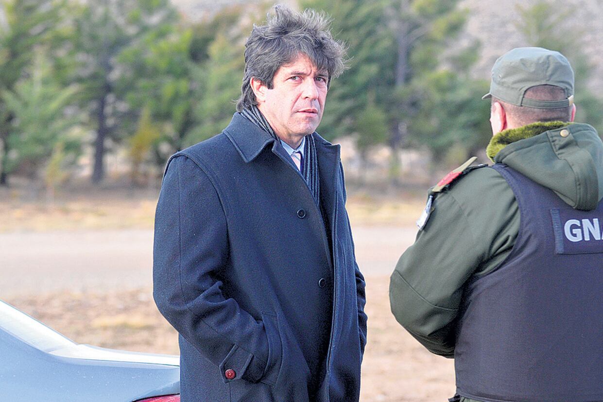 La foto que muestra a Noceti en la zona donde el 1º de agosto desapareció Santiago Maldonado.