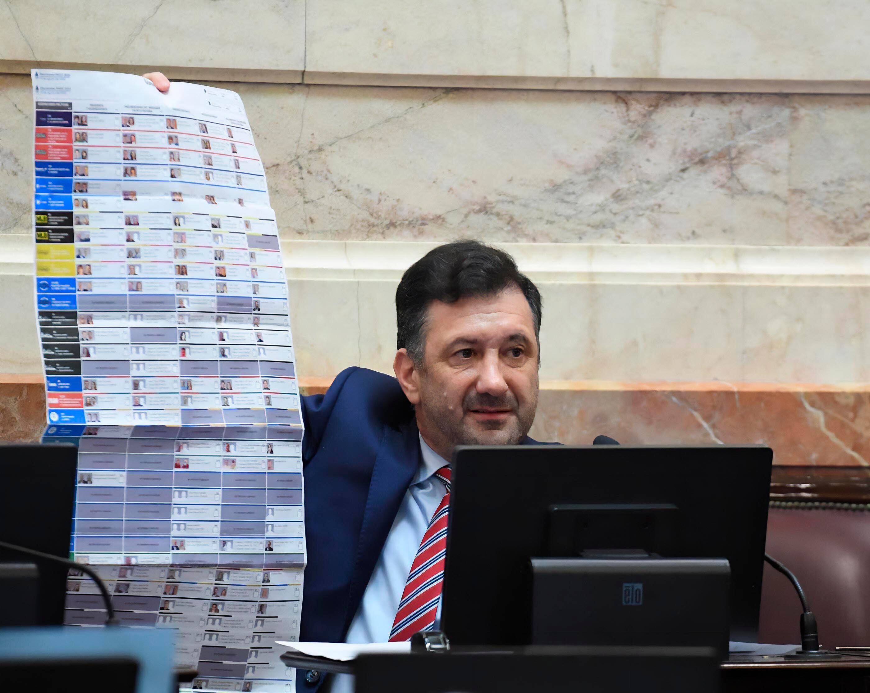 Edgardo Kueider en el Senado.