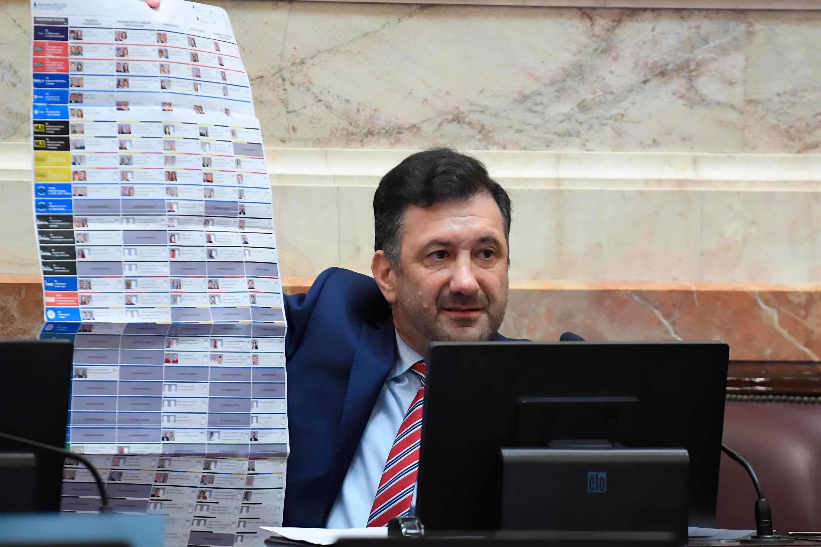 Edgardo Kueider en el Senado.