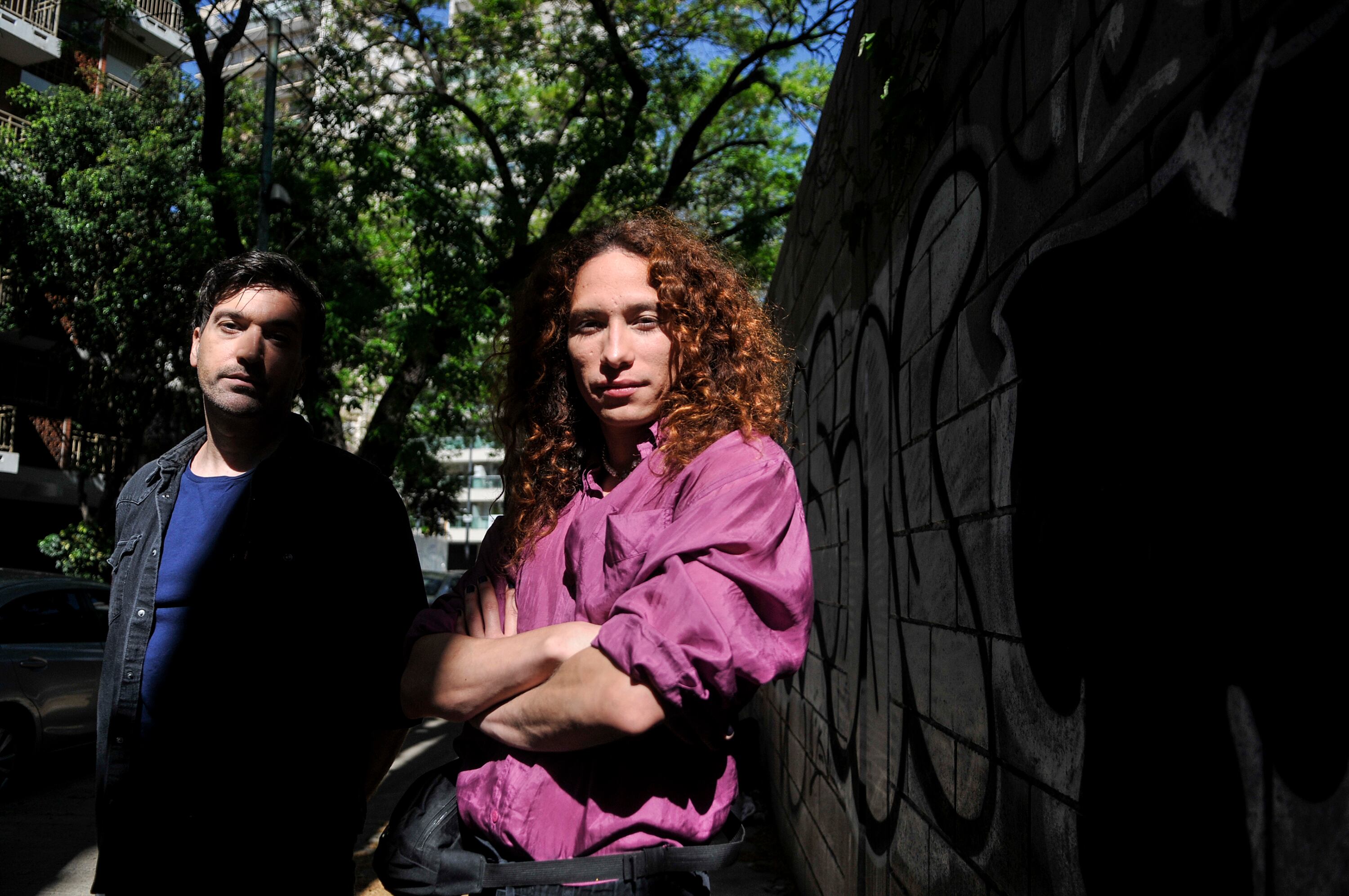 Martinic, dramaturgo croata, y Miranda, actor salvadoreño.