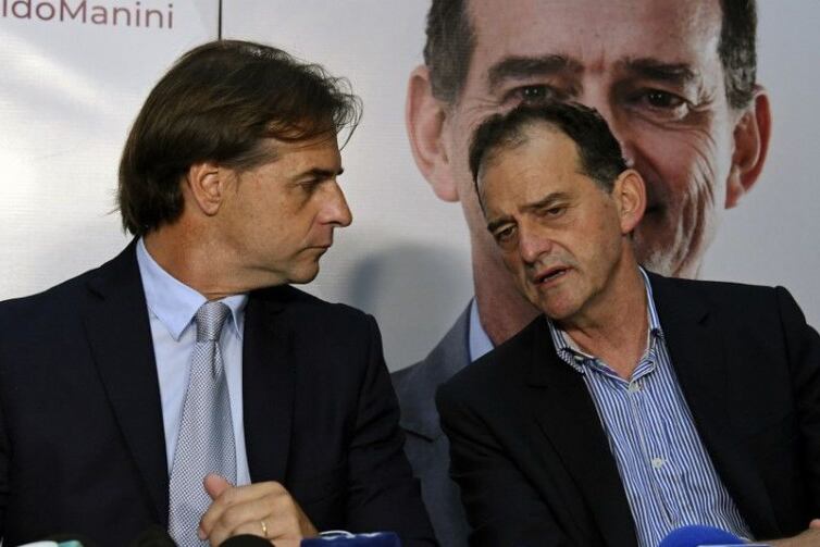 Aliados: Lacalle Pou y Manini Ríos. 