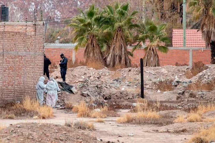 El basural de Las Heras donde el cuerpo de la mujer fue hallado por un vecino.