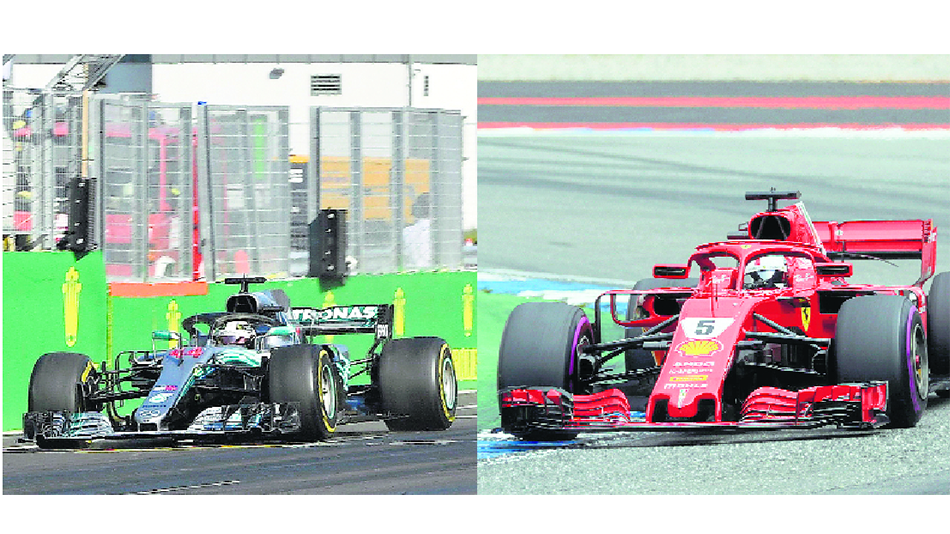 Lewis Hamilton y Mercedes son perseguidos en el campeonato de pilotos y de constructores por Sebastian Vettel y Ferrari.