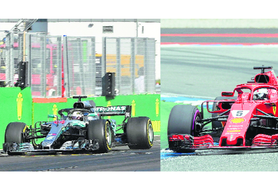 Lewis Hamilton y Mercedes son perseguidos en el campeonato de pilotos y de constructores por Sebastian Vettel y Ferrari.