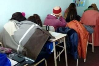 Marcha docente en la localidad de La Viña