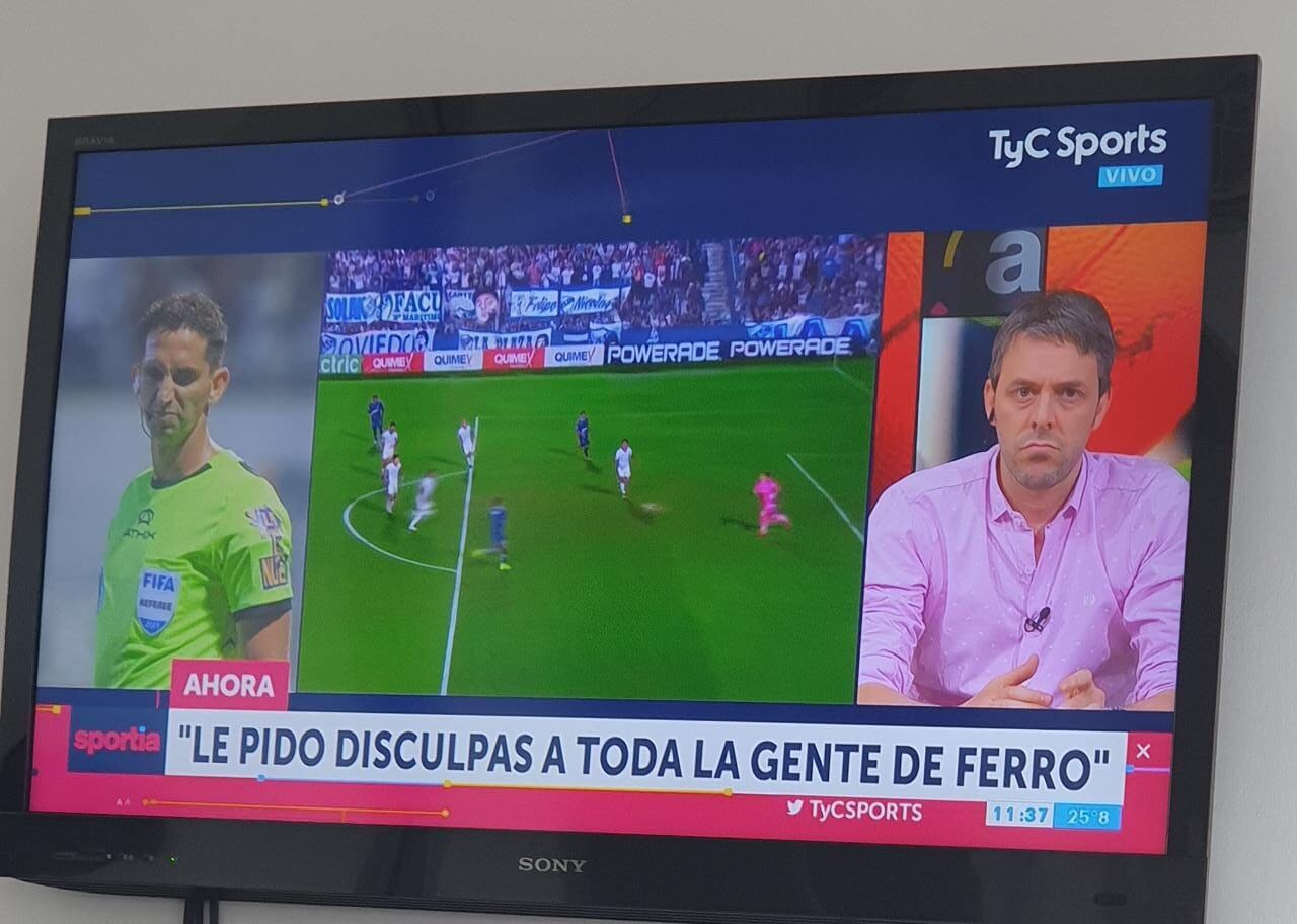  "En la cancha vi una cosa en milésimas de segundo y en mi casa vi otra", intentó justificar Lamolina.