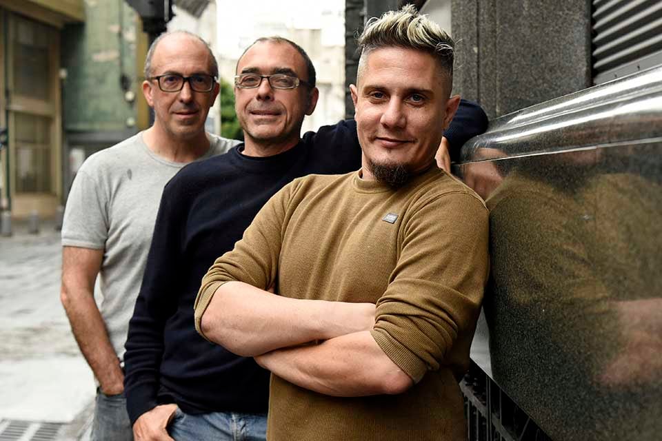 Los productores de la película: Pablo Romano, Pepe Salvia y Mauro Ojeda.