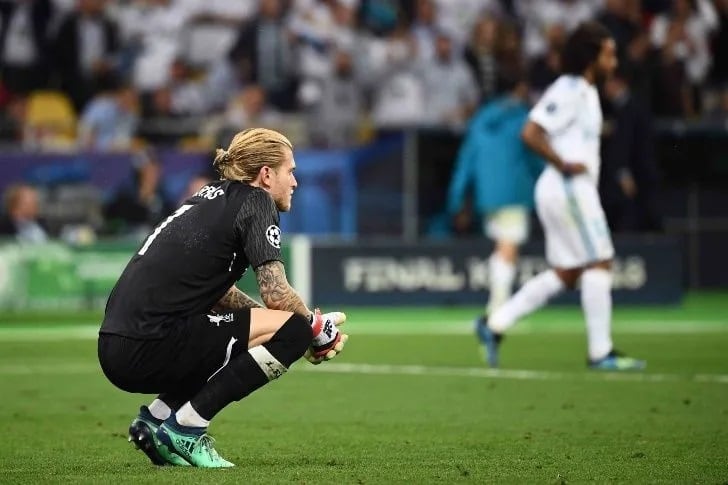 Karius durante el recordado partido ante Real Madrid.