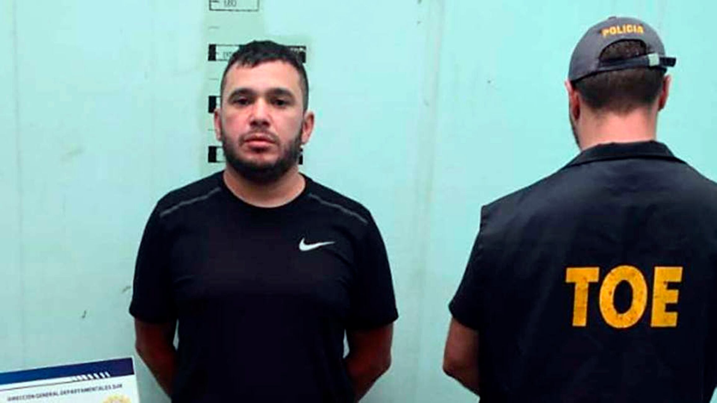 Alvarado en el momento de su detención.