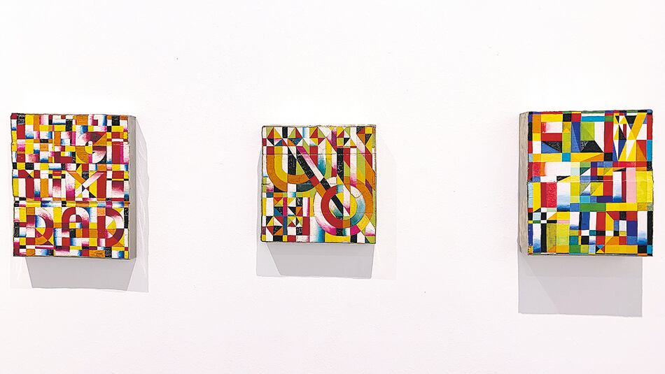 Tres óleos sobre madera y borde de alpaca (de 2000/2003), de Londaibere.