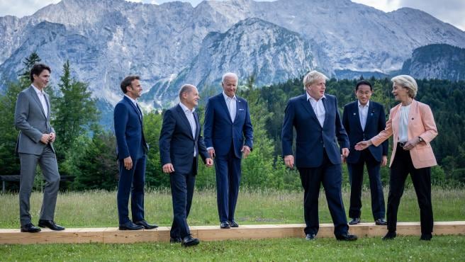 Los líderes del G7 salen a competir con China. 