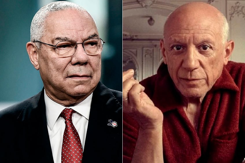 Pablo Picasso tiene palabras para Colin Powell desde el otro lado de la muerte.