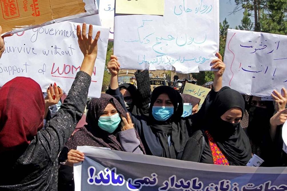 Las movilizaciones de las mujeres se replicaron en diferentes ciudades de Afganistán.