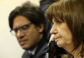 Los ministros Germán Garavano y Patricia Bullrich, impulsores del nuevo régimen penal juvenil.