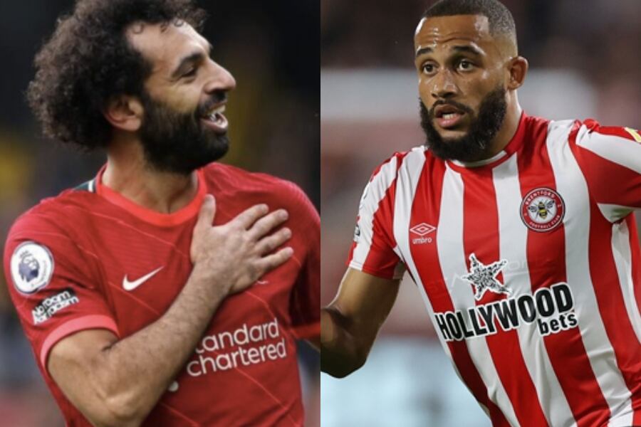 Mohamed Salah y Bryan Mbeumo.
