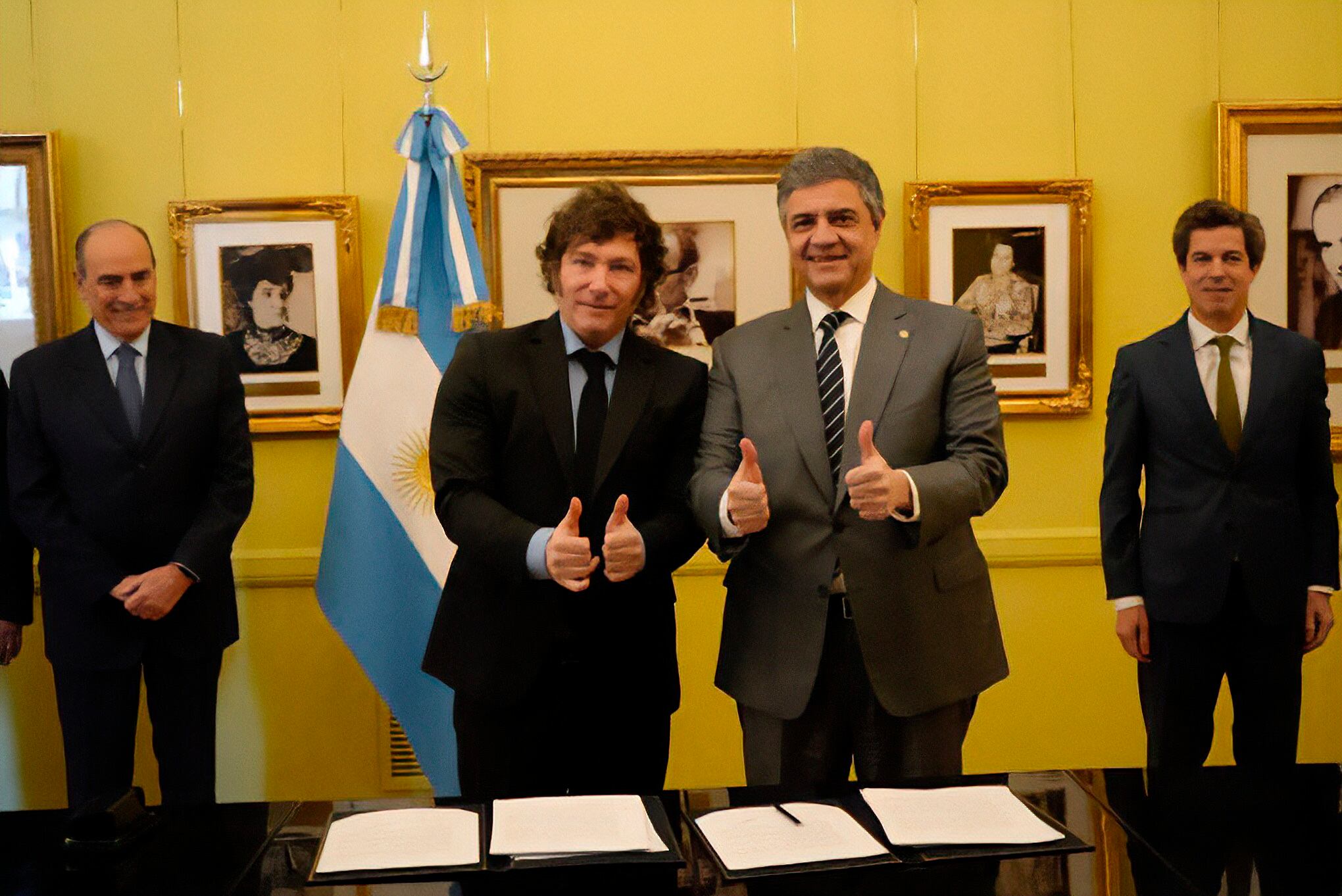 Milei participó del encuentro en el que se firmó el acuerdo con el jefe de gobierno porteño