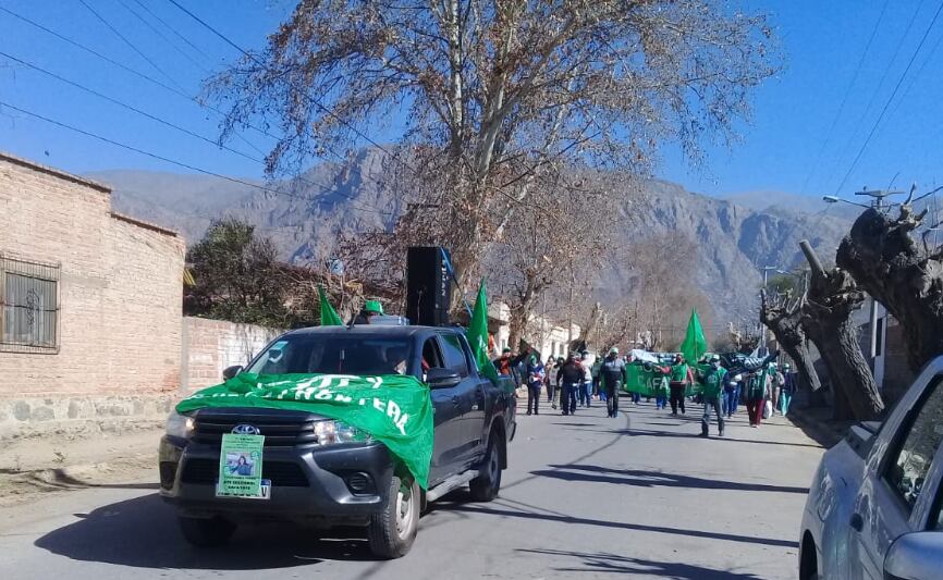 Protesta en Cafayate. 