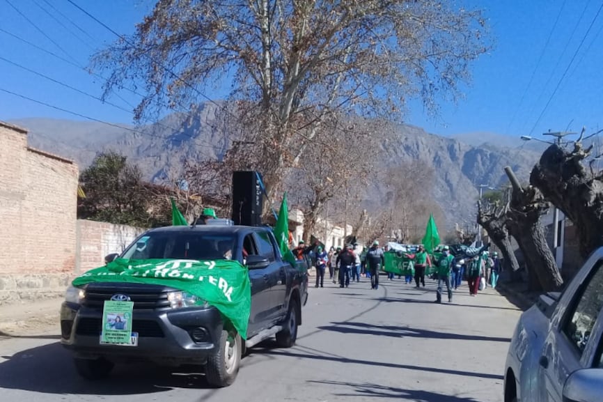 Protesta en Cafayate.