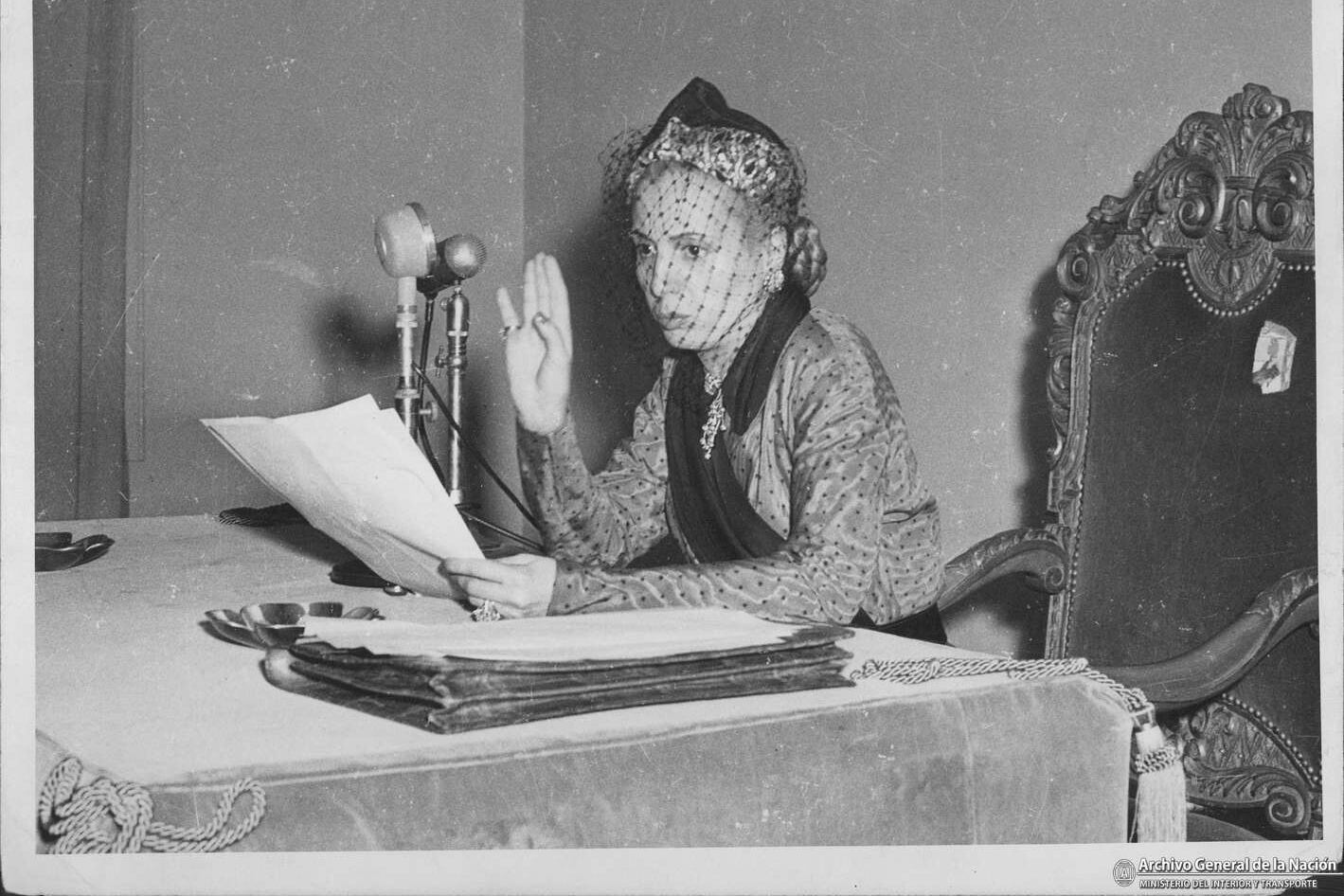 Los últimos mensajes transmitidos por Eva Duarte de Perón.