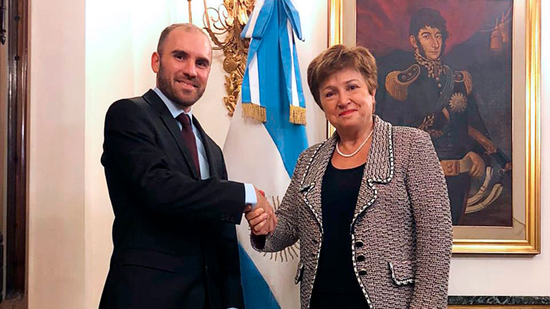 Guzmán junto a Kristalina Georgieva