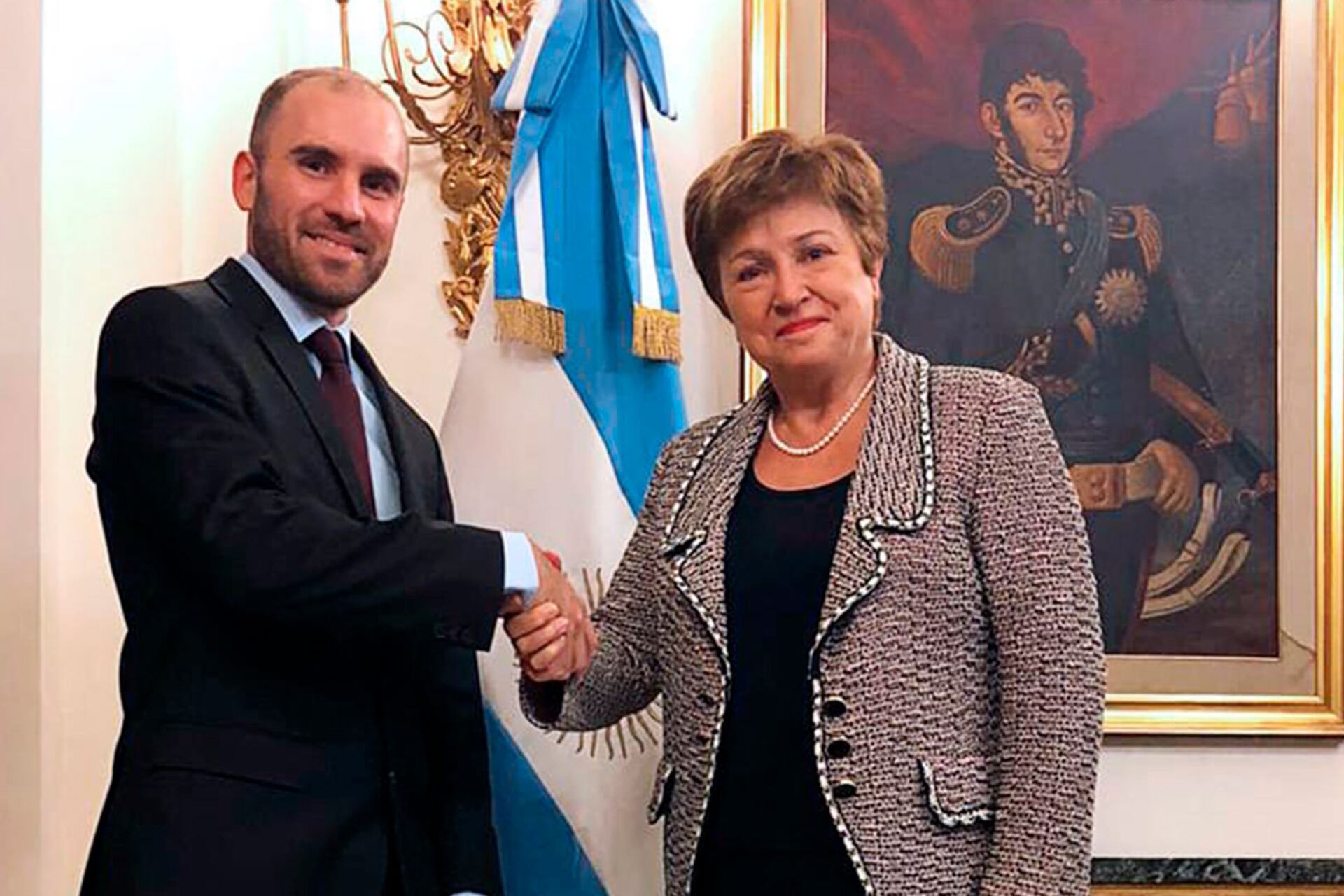 Guzmán junto a Kristalina Georgieva