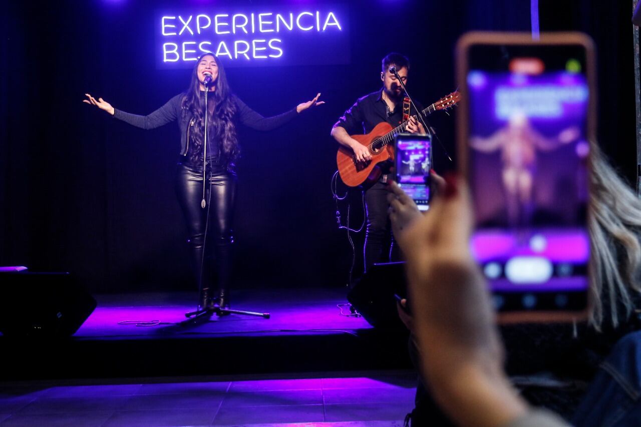 Flor Paz durante la presentación de la Feria de la Música.