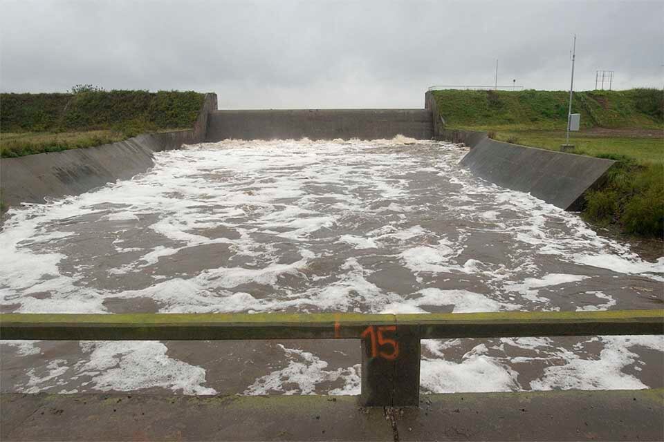 La represa del Ludueña.