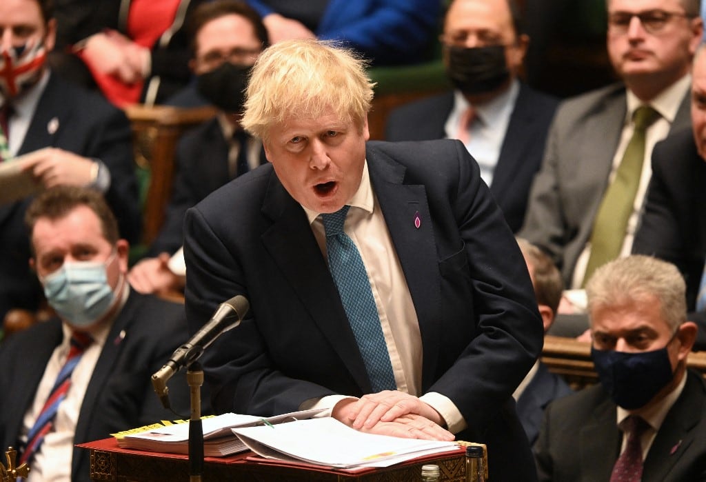 Boris Johnson durante su presentación en el Parlamento británico