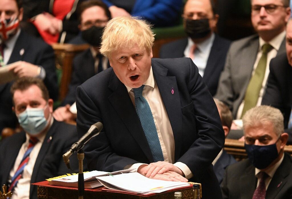 Boris Johnson durante su presentación en el Parlamento británico