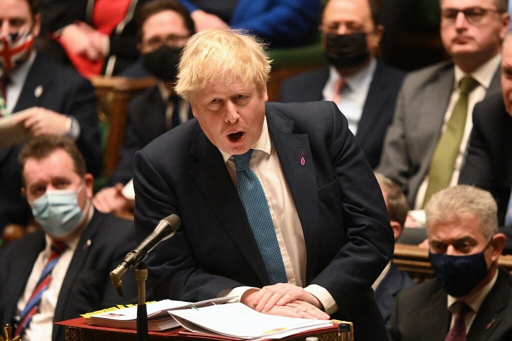 Boris Johnson durante su presentación en el Parlamento británico