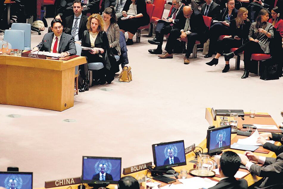 El embajador israelí, Danny Danon, defiende la decisión de Trump en el Consejo de la ONU.