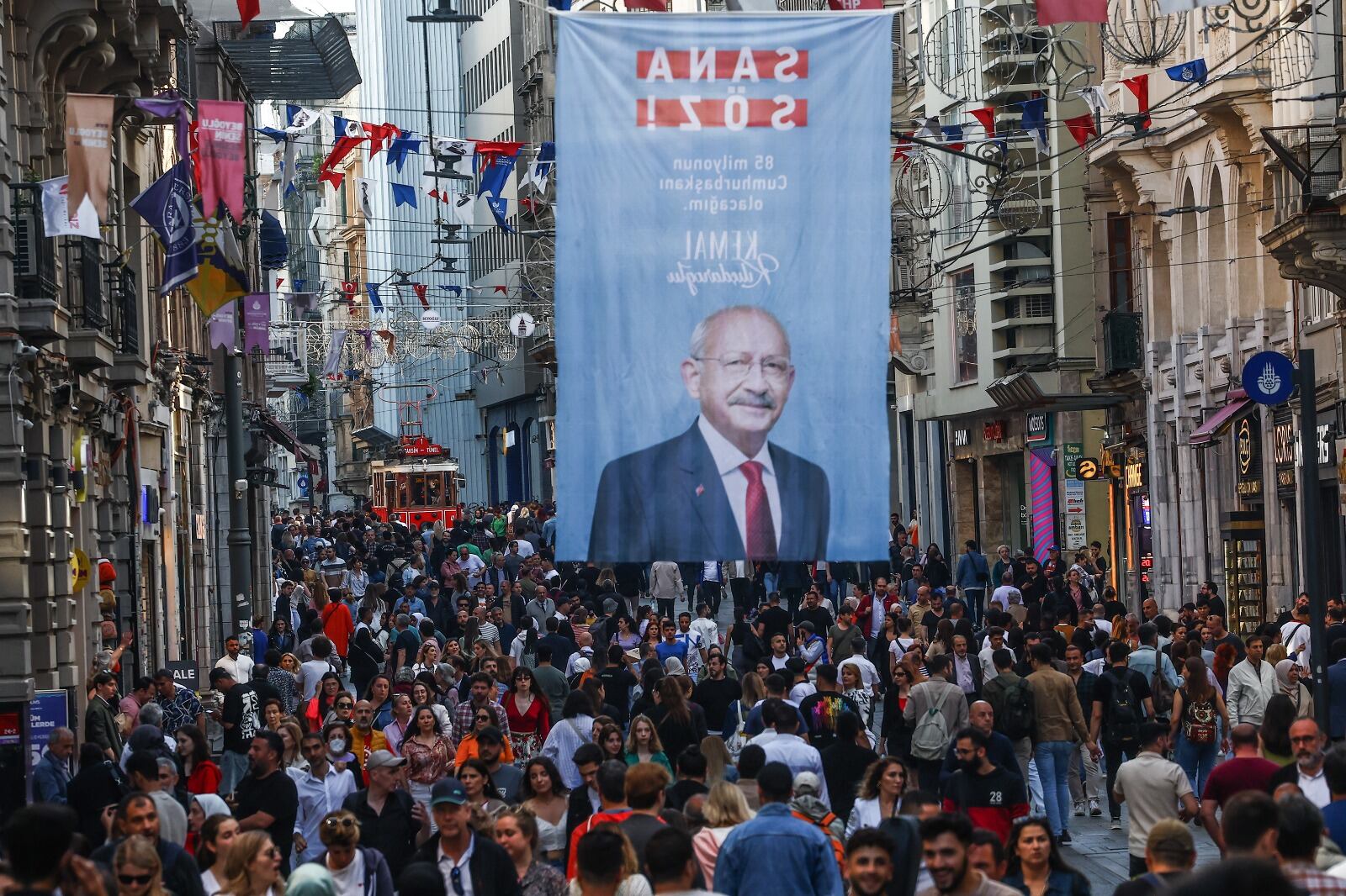Propganda electoral de Kilicdaroglu en Estambul.
