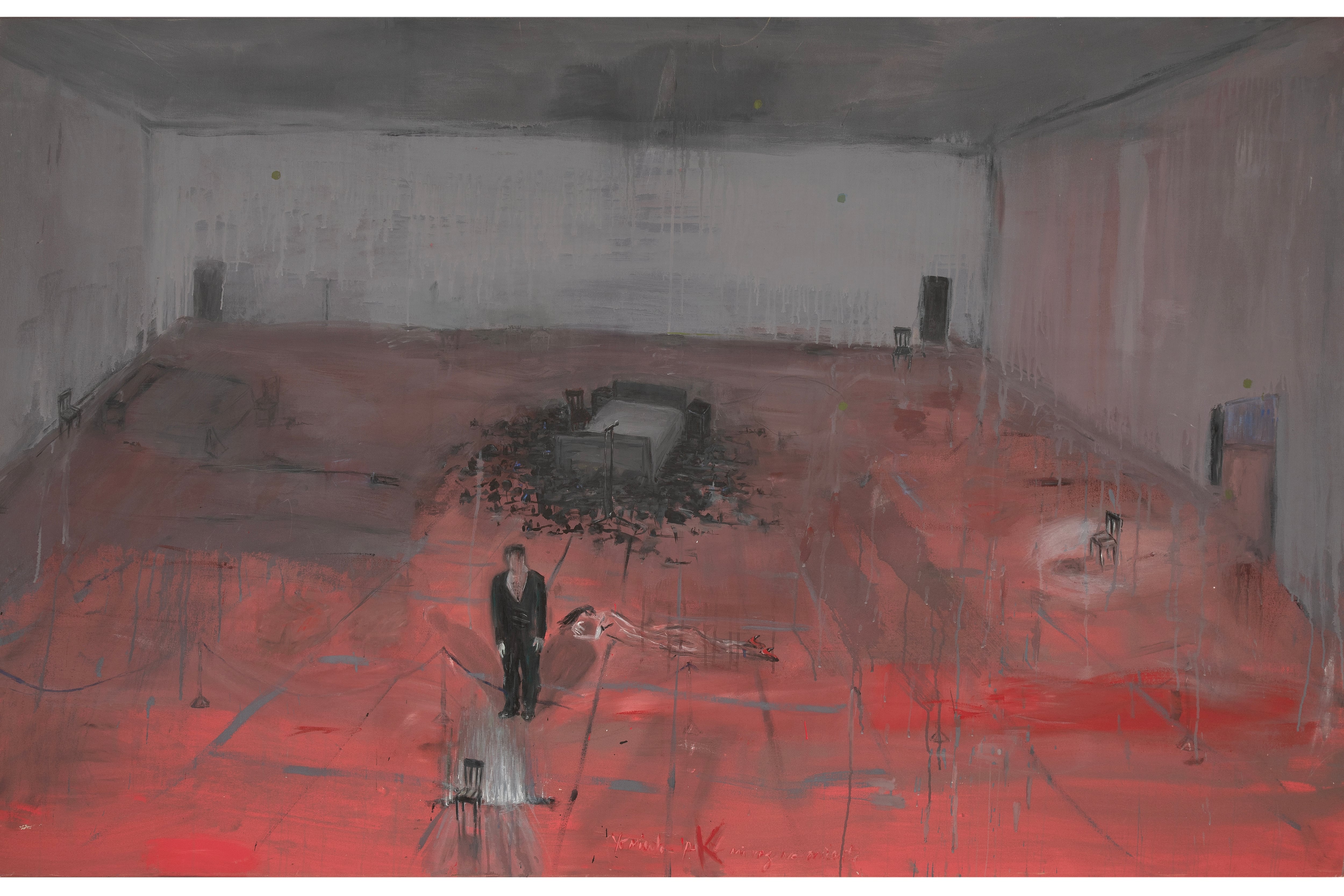 Siete últimas canciones, 1986, de Kuitca. (Gentileza Malba). Abajo: Nadie olvida nada, 1982, de Kuitca. (Gentileza Malba).