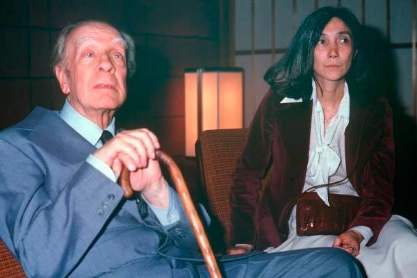 Borges y Kodama, en los últimos años del autor de "Ficciones".