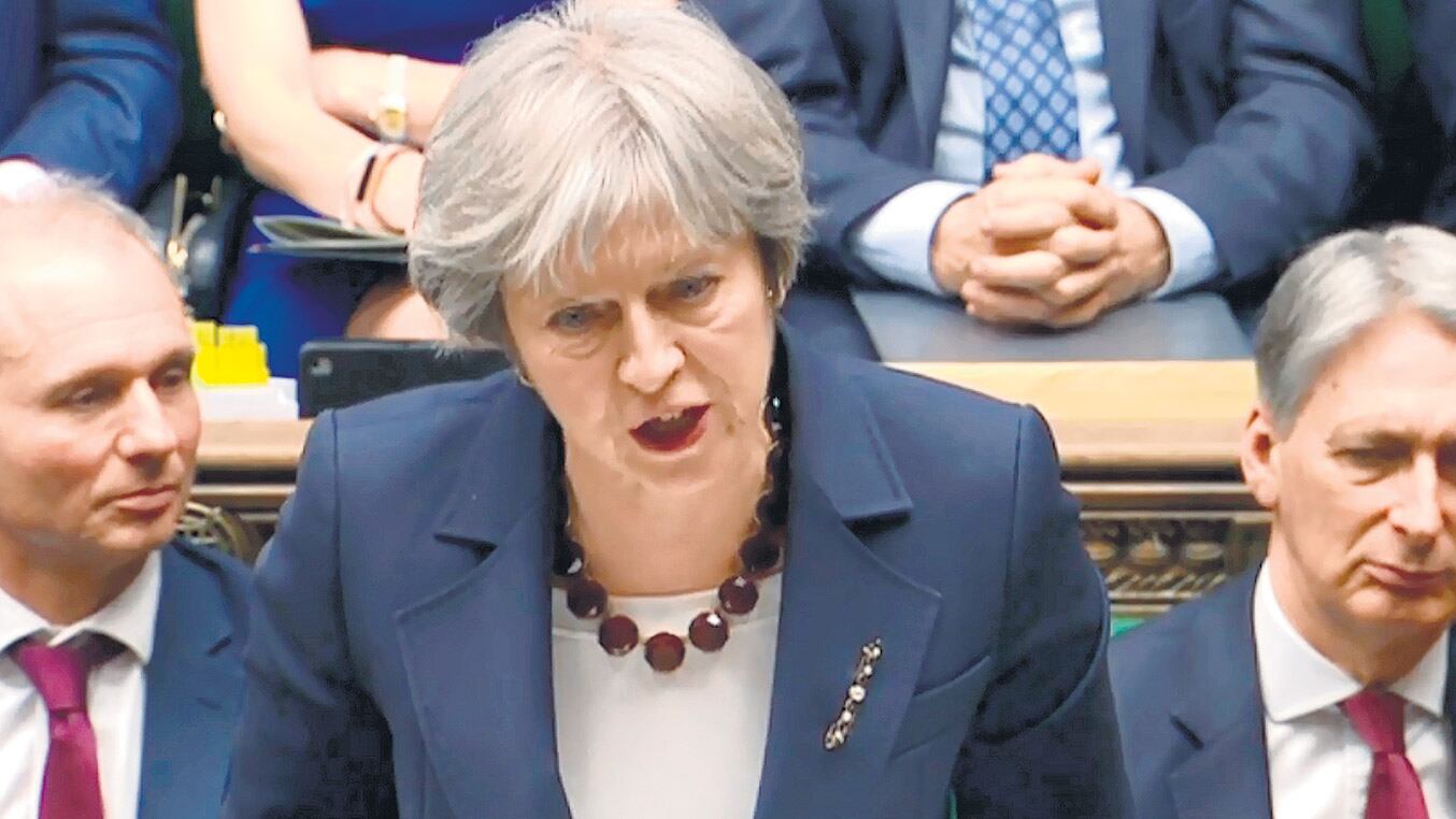 May anunció las sanciones contra Rusia por el envenenamiento de Skripal ayer en el Parlamento británico.